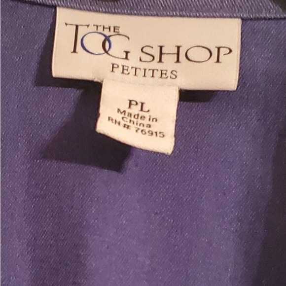 The Togs Shop Petite Large Blue 4 Button Blazer w/ Front Pocket Jacket! - Picture 4 of 6